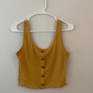 Yellow Button Down Tank Top